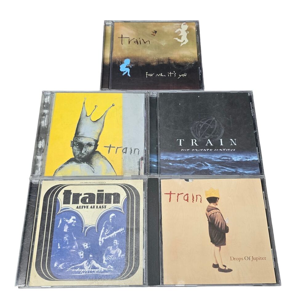 Train CD 5 Lot Collection Alive at Last Drops of Jupiter Private Nation For Me